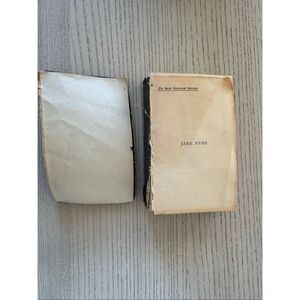 Jane Eyre 1900-1930 antique book black binding paper ephemera